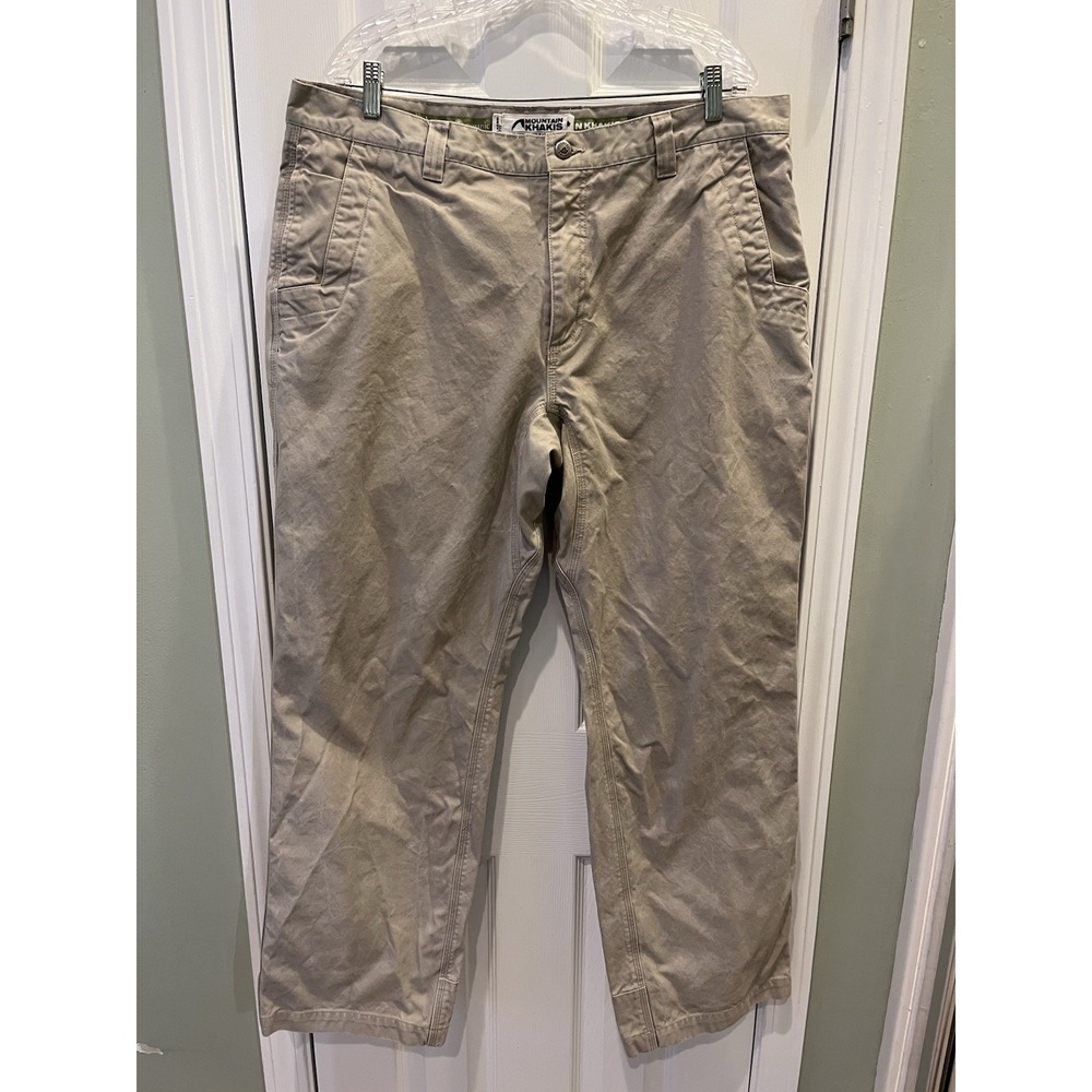 Mountain Khakis Original Mountain Pants Mens 40x32 Beige Relaxed Fit Canvas